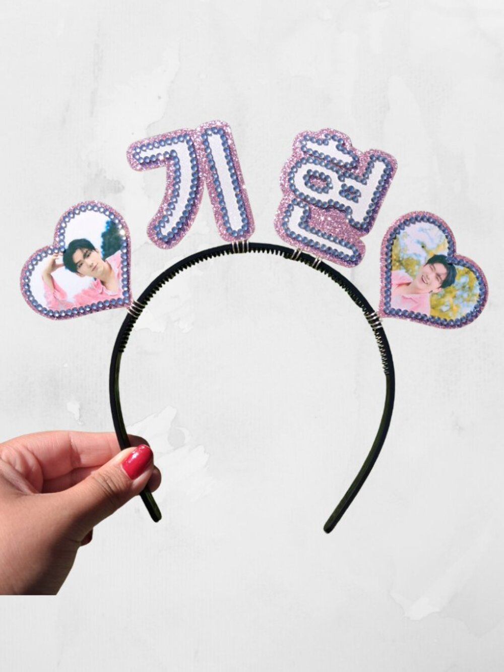 KIHYUN Monsta X Headband KPOP Concert Name Banner Custom Rhinestone Nexus NEW